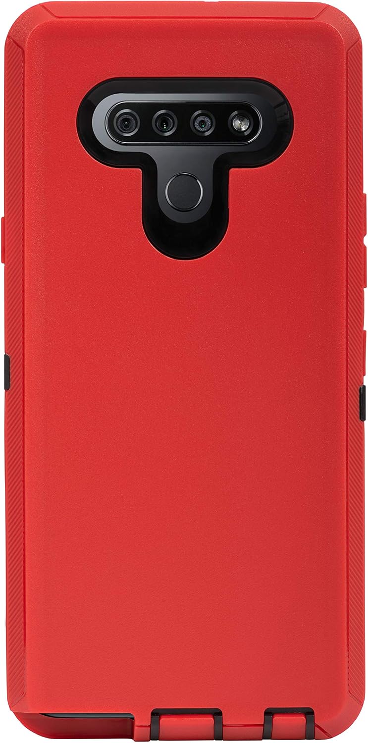 Alphacell Protective Case for LG Stylo 6 (6.8" - 2020), Hybrid Rugged Hard Phone Cover, Shockproof Drop-Proof with 3-Layer Protection, Military Grade Heavy-Duty Armor Design | Red/Black