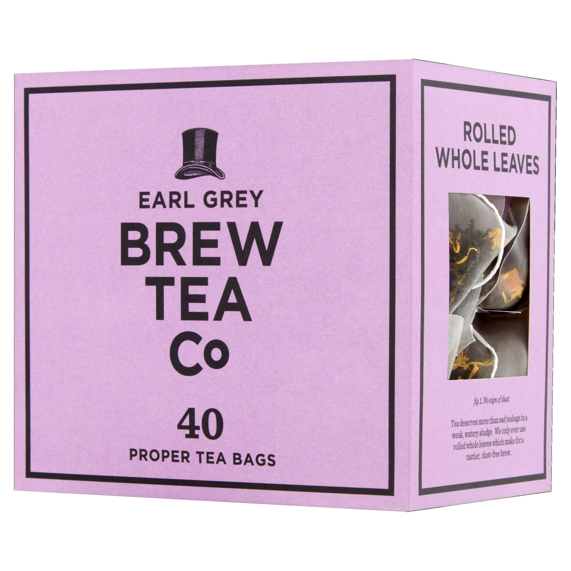 Brew Tea Co Earl Grey - Confezione da 6 bustine di tè da 40 pezzi, colore: Grigio