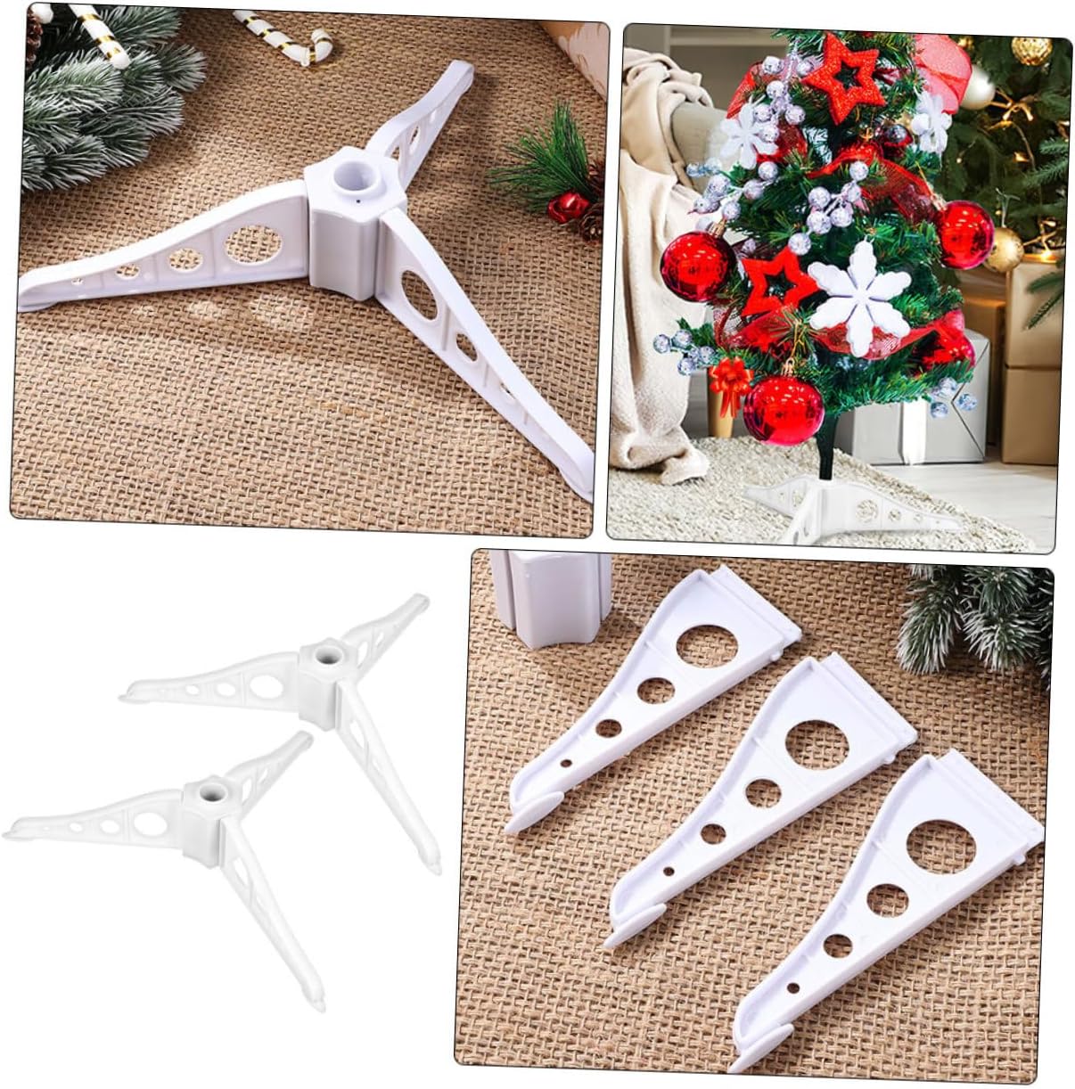 2pcs Christmas Tree Stand Base Bracket Xmas Tree Holder Support for Use Essential