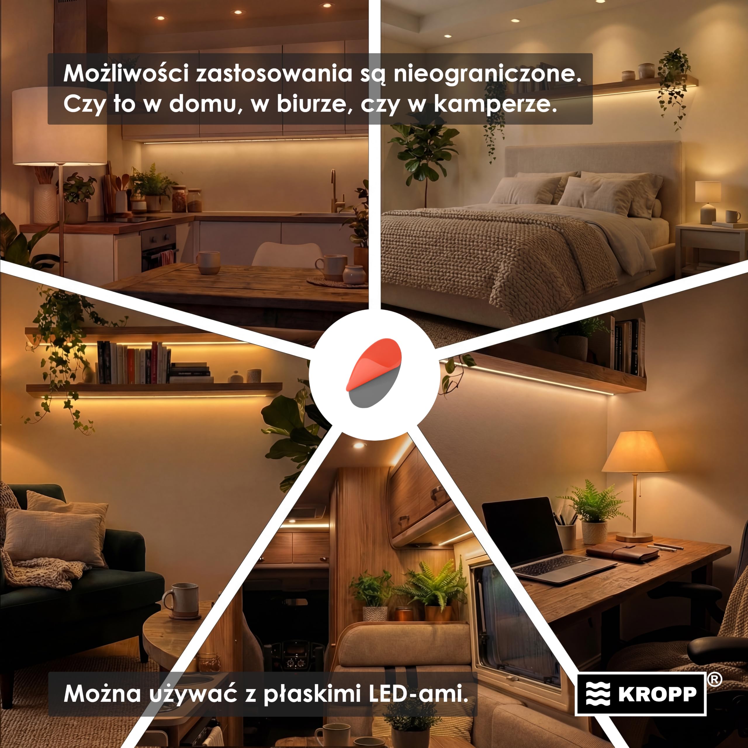 KROPP Samoprzylepne folie przyciemniające do LED, okrągłe wycięcie 5 cm, filtr do przyciemniania, szary filtr o neutralnej gęstości (ND) natężenie silne, tłumienie światła, filtr nr 299 (⌀ 50 mm), 9 s