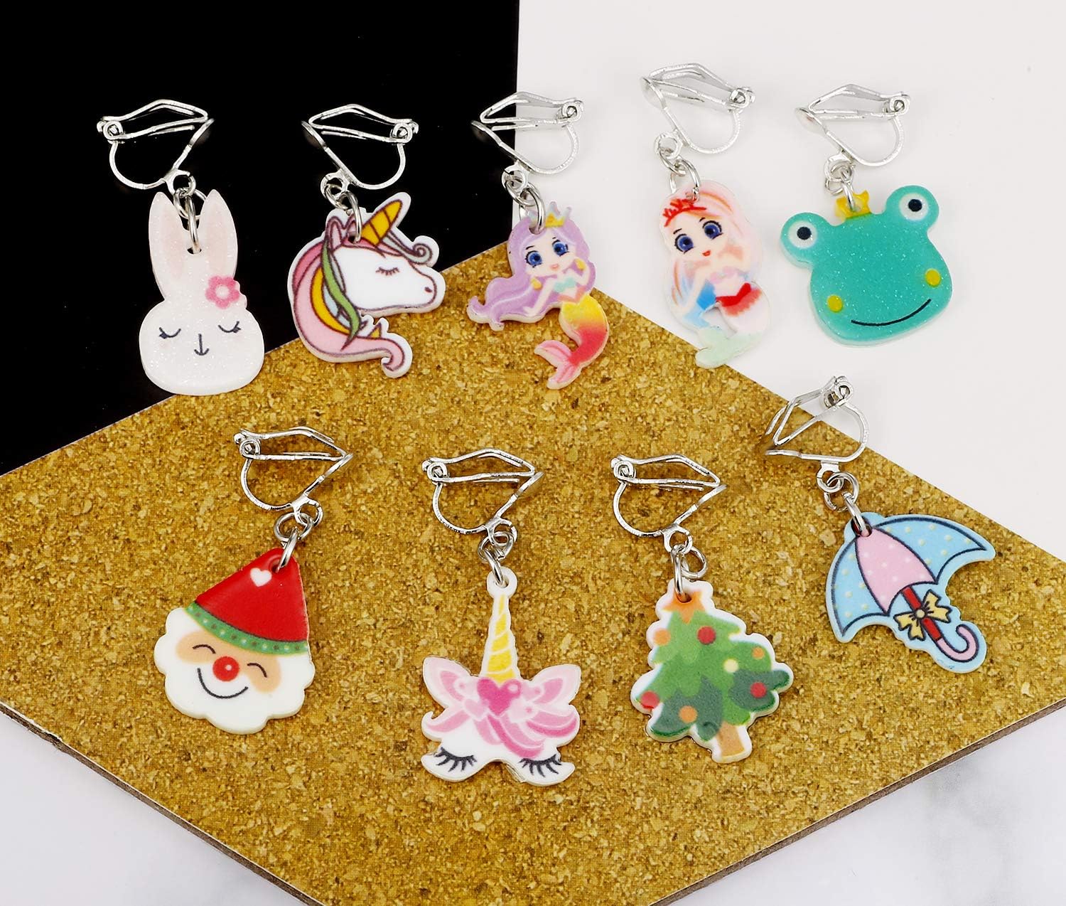 20 Pairs Clip on Earrings -Cute Clip Earrings Hypoallergenic,Dress-Up Accessorie - Image 5