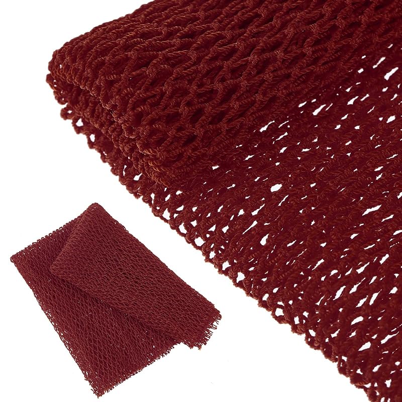 Esponja de banho de tela africana Geiserailie, alongável, vermelho vinho