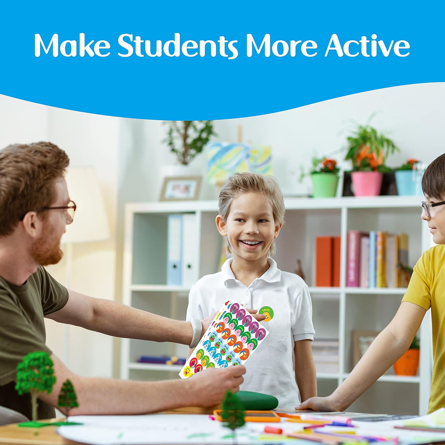 3170 PCS Teacher Reward Stickers, Colorful Incentive Small Stickers for Students or School : Office Products