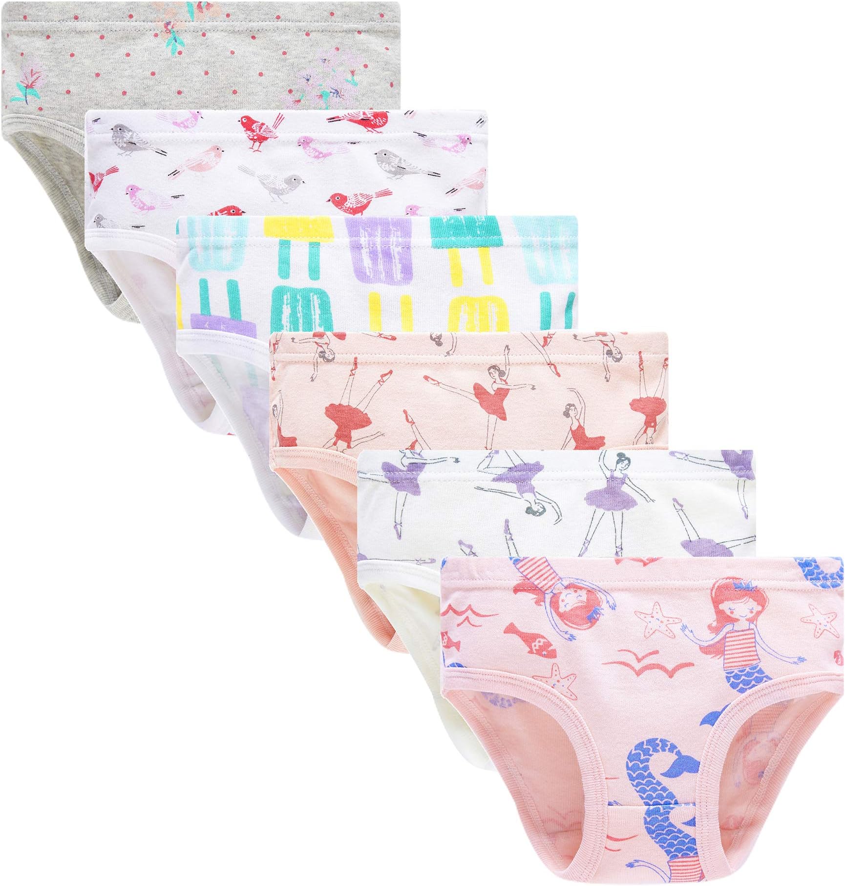 Little Girl Underwear Toddler Panties Big Kids Undies Soft 100% Cotton