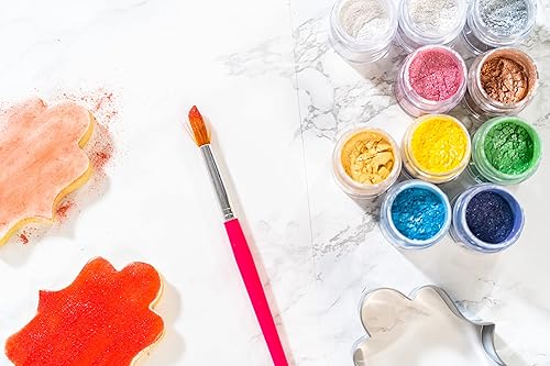 Miniatura 6 de Bakerpan Polvo de polvo brillante de perlas comestible GOLD Sparkling 0.14oz con purpurina para decorar pasteles, galletas, chocolates y dulces