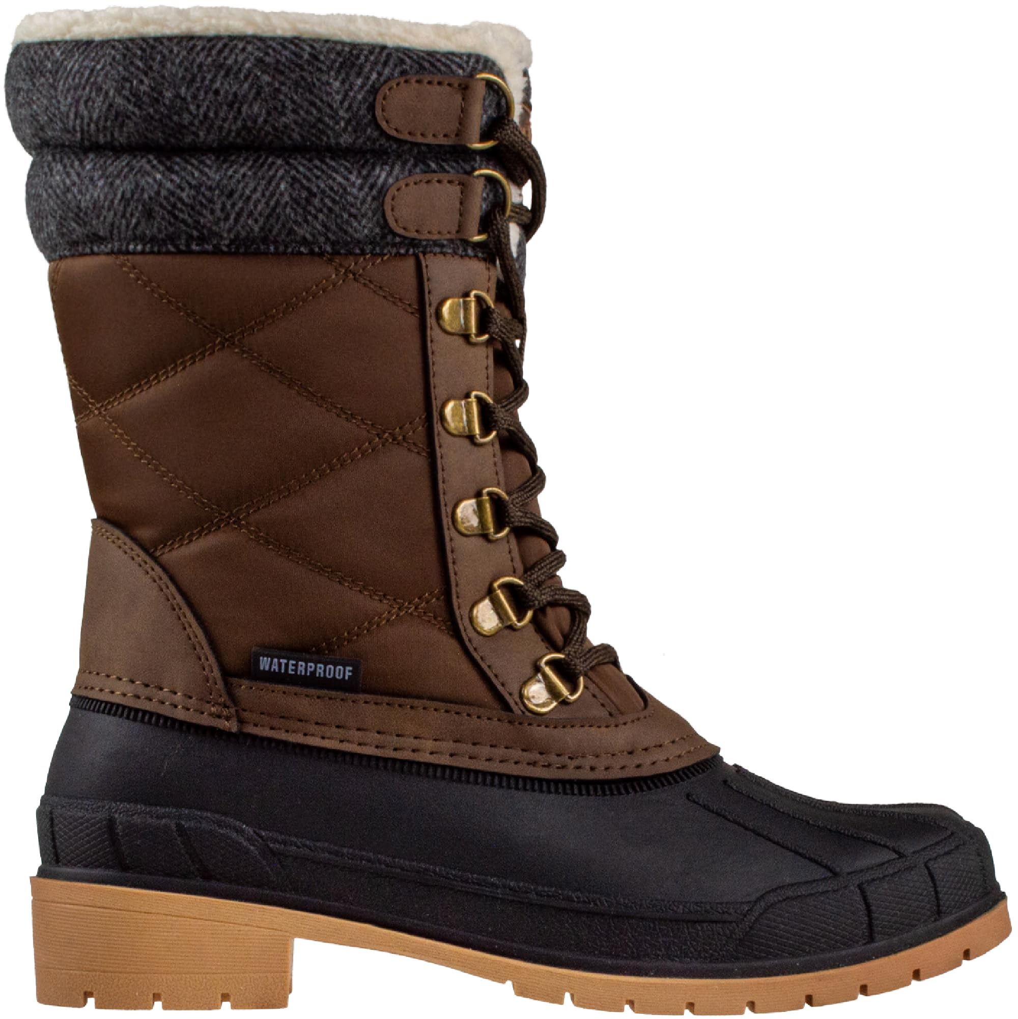 Ice Fields Everly Tall Snow Winter Boots for Women Warm Insulated Fleece Lined Waterproof Shell Leather Upper