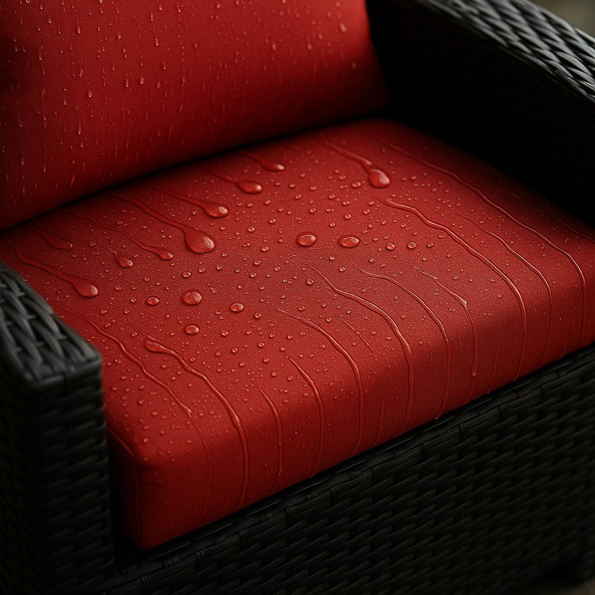 Cuscino per panca da giardino in polyrattan, comodo cuscino per panche da giardino, ideale per dondolo Hollywood (rosso, 100 x 50 x 50 cm)