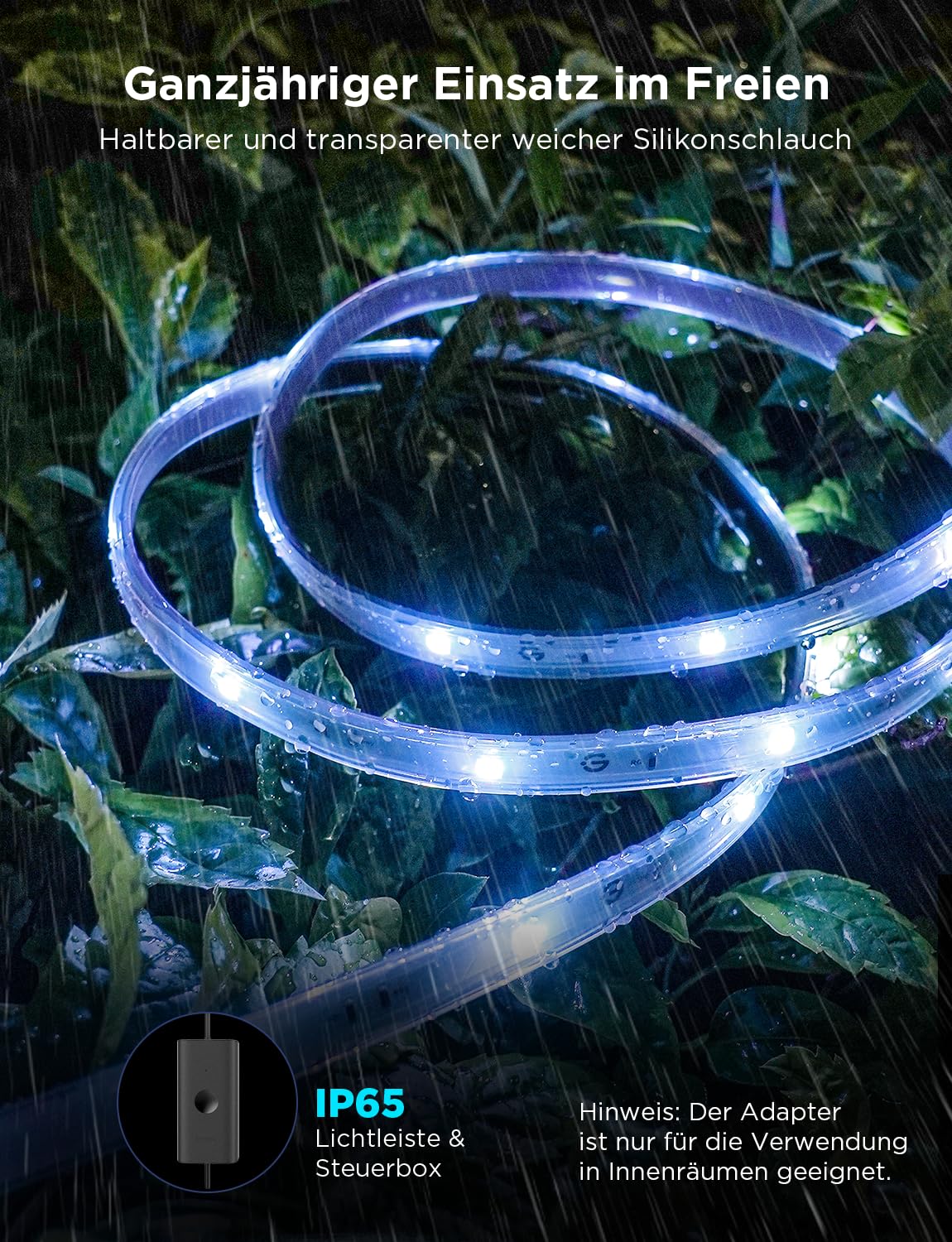 Govee 10m LED-Lichtleisten Außenbereich IP65 Wasserdicht RGBIC Intelligente Außenleuchten Alexa Google Assistant
