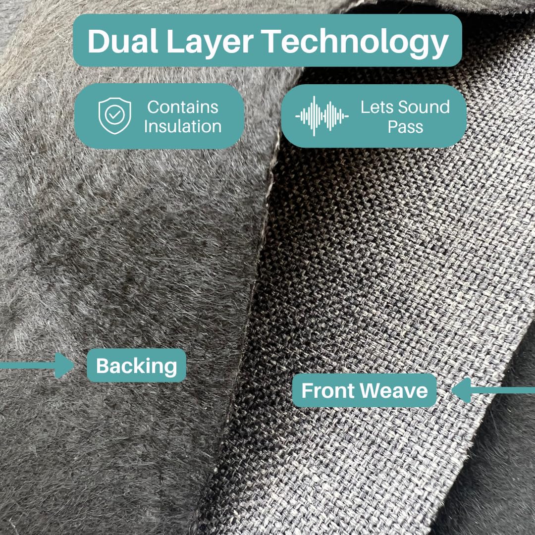 SoundAssured Tela acústica, tela acústicamente transparente para hacer paneles acústicos, panel de sonido para bricolaje, tela acústica (verde oscuro)