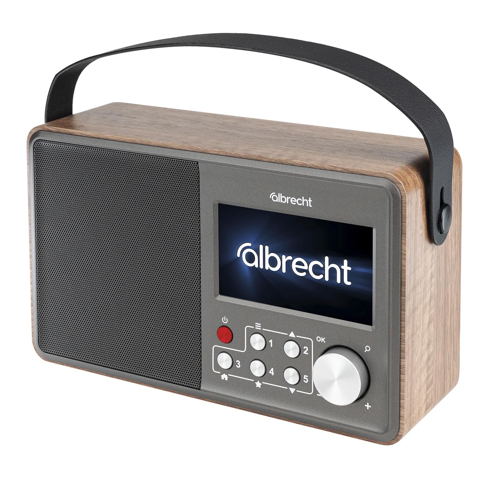 Albrecht DR 862 tragbares DAB+ & UKW Radio, Komfortmodus, Musik-Streaming | Seniorenfreundliches Digitalradio mit einfacher Bedienung, 4,3 Zoll großes Farbdisplay, Akku- oder Netzbetrieb, 15h Akku