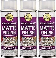 Vista 1 de Aleene's Spray 6 oz. Paquete de 3 selladores acrílicos, 6 onzas (paquete de 3), transparente mate, 3