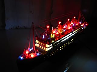 Titanic Wooden Model Cruise Ship with Flashing Light 32