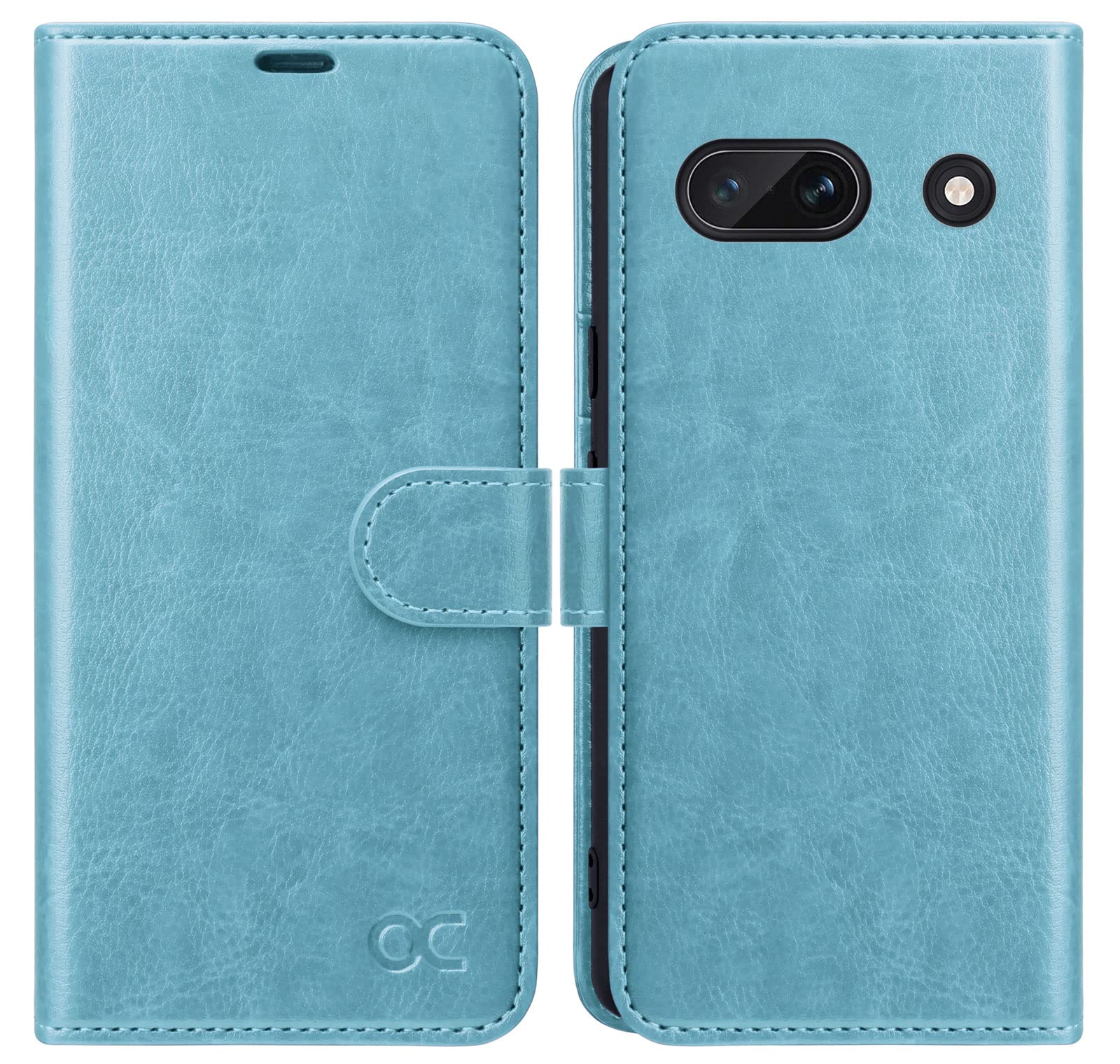 OCASE Compatible with Google Pixel 7A Wallet case with?RFID Blocking? Credit Card Holder, PU Leather Flip Folio Book Phone case Shockproof Cover Women Men for Pixel7A Phone case 2023 - Ice Blue