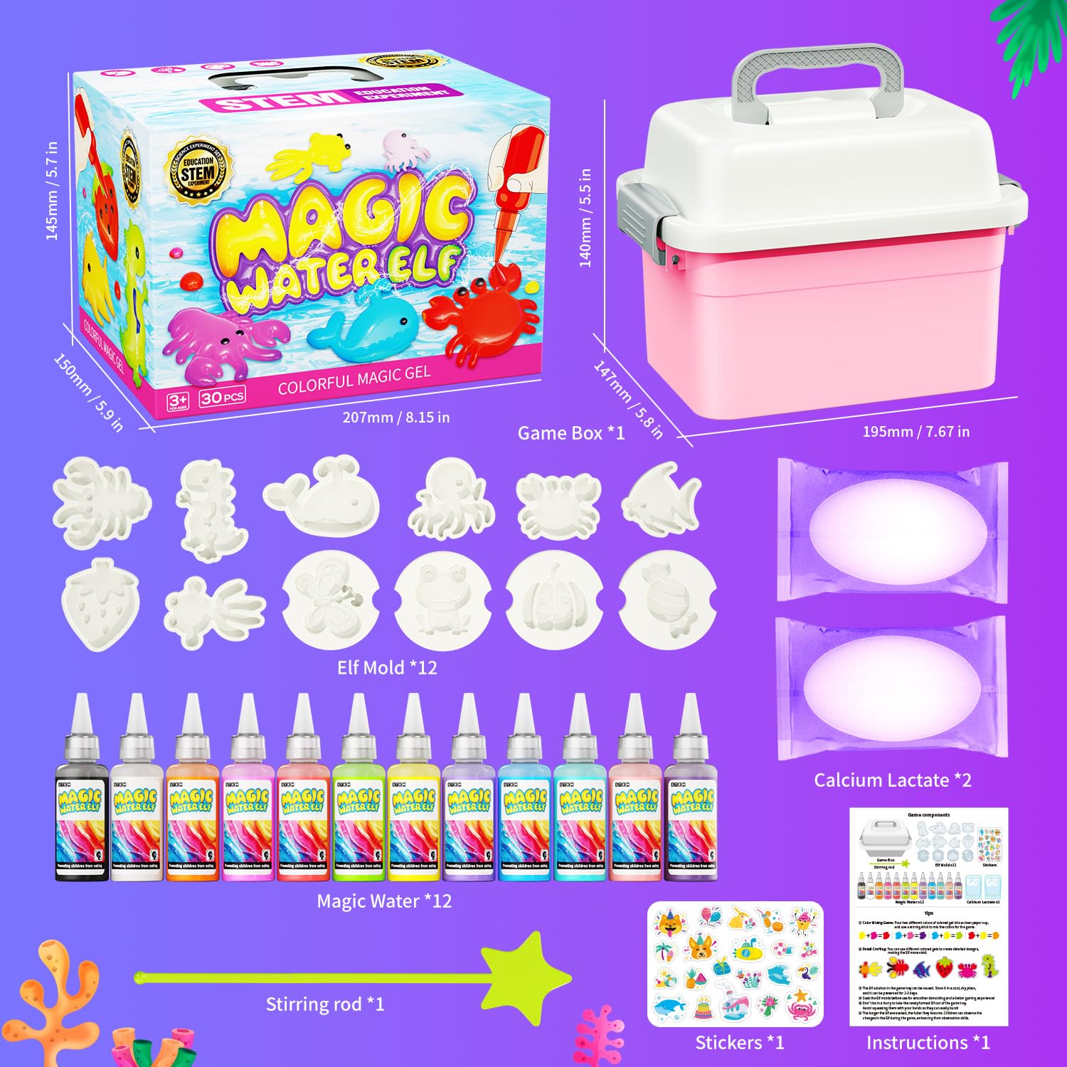 Aqua Pets Dan&Darci Aqua Fairy Water Gel Kit For Kids - Magic Elf Toy ...