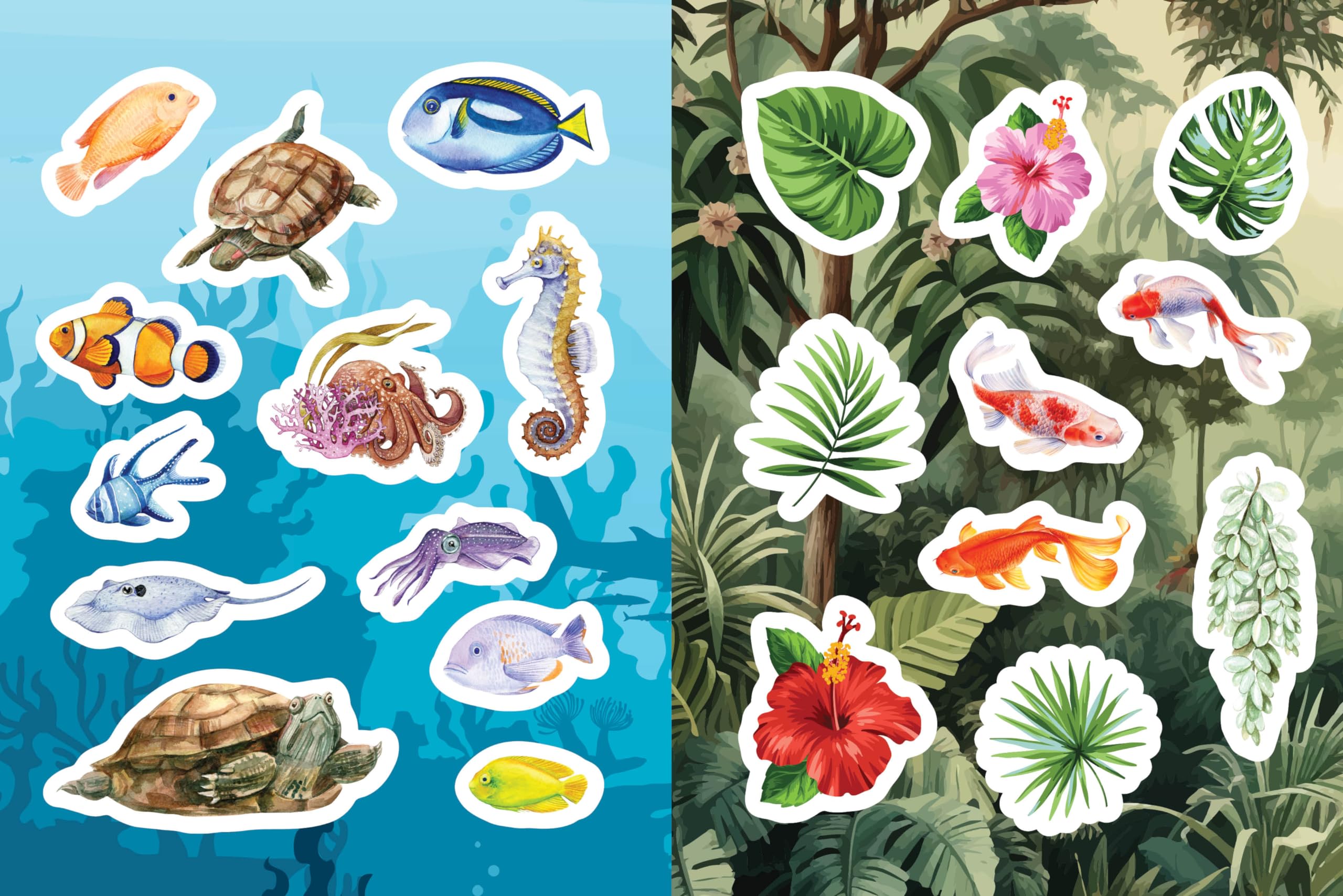 Flora, Fauna, Botanicals, and Bees Sticker, Color & Activity Book: Over 200 Unique Stickers - Image 2