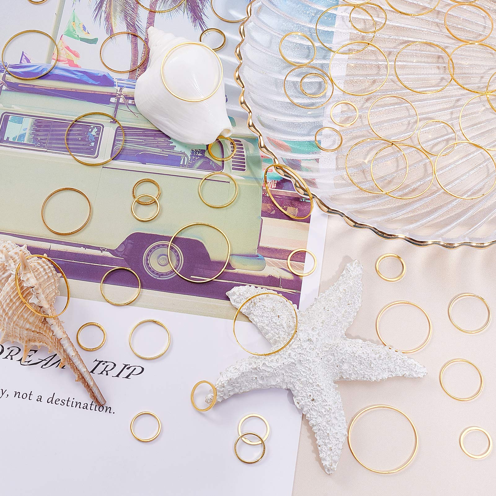 SUNNYCLUE 120 Pezzi Lunette Aperte Ovali In Acciaio Inossidabile – Connettori E Ciondoli Per Creazione Gioielli Fai Da Te - 4