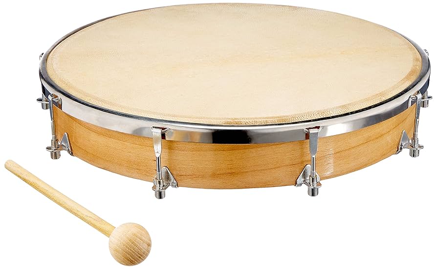Amazon.com: FUZEAU 578 Natural Skin Tambourine 30 cm