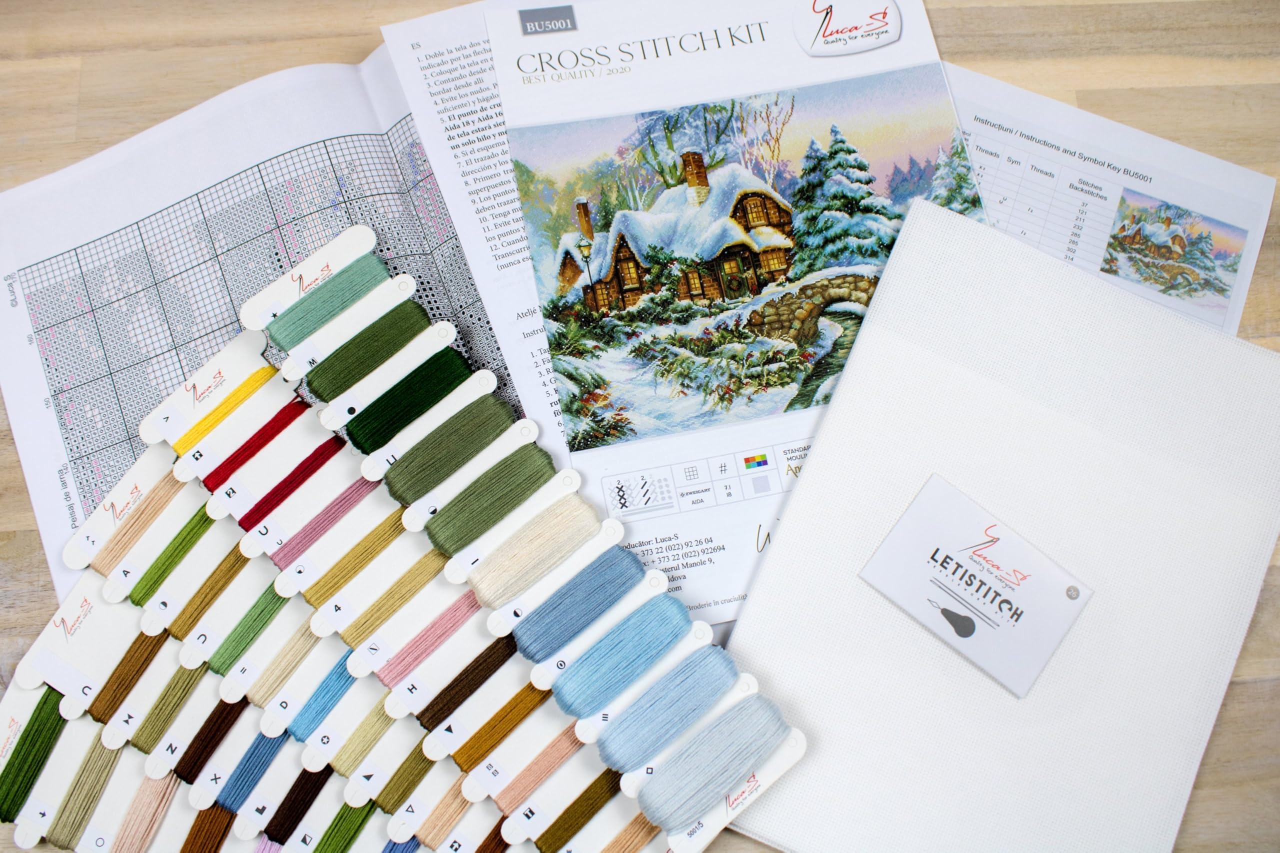 Luca-S Kit de punto de cruz BU5001, multicolor, 43 x 44 cm