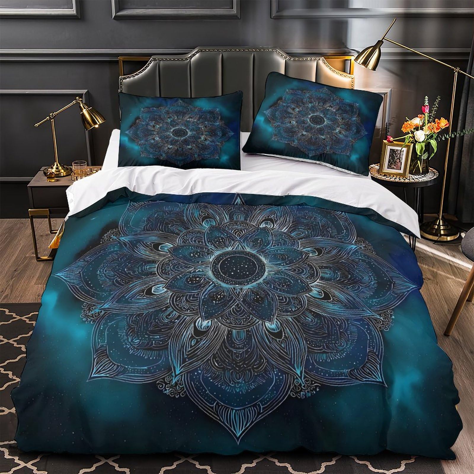 Drap de couette microfibre inaltérable de qualité supérieure avec motif imprimé 3D