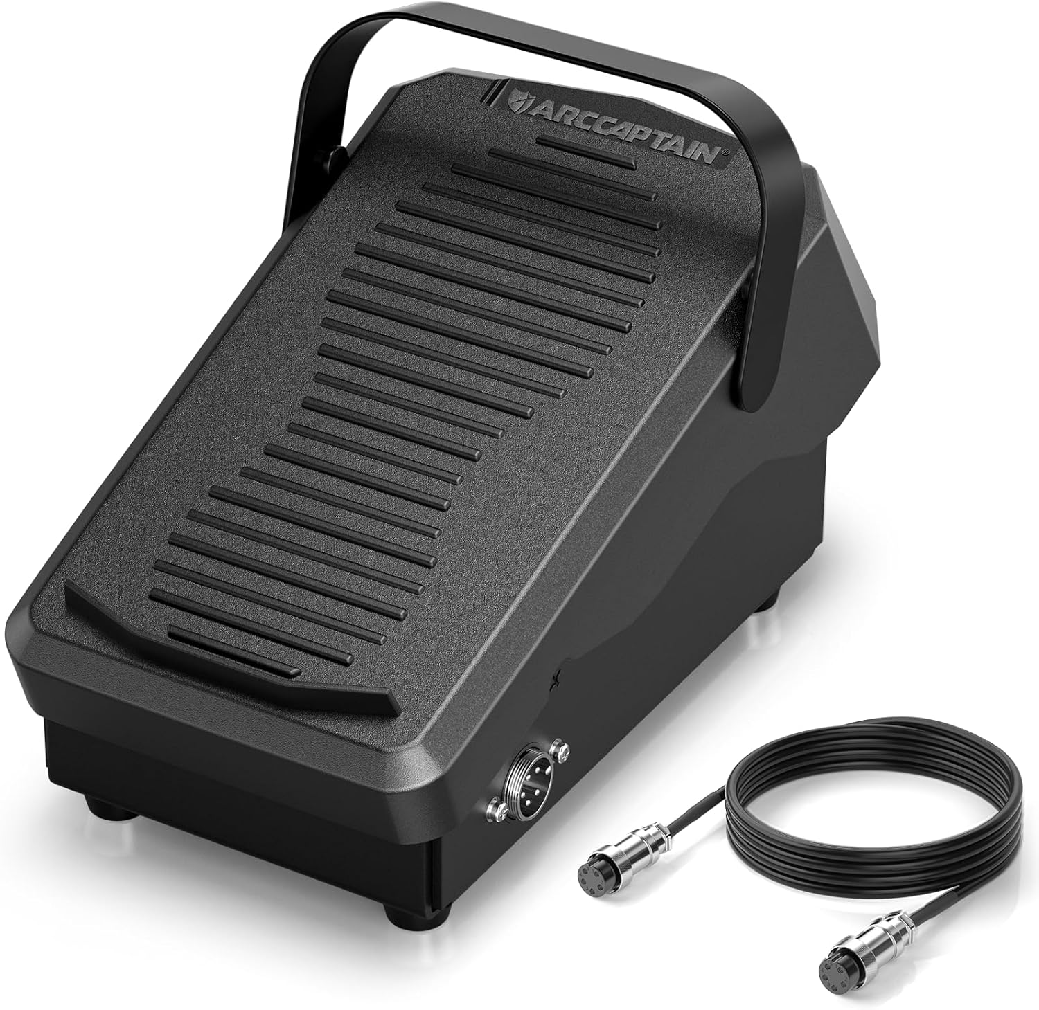 ARCCAPTAIN TIG Welding Foot Pedal, 5-Pin Remote Amp Control, Wider Contact Area & Strap Design Foot Pedal for TIG200/ TIG200P/ TIG200P ACDC/ TIG205 PRO/ TIG205P PRO