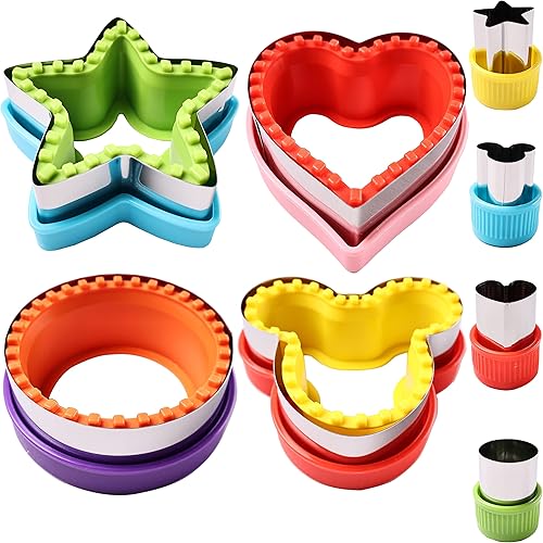 Cortador de sándwiches y sellador para niños, 4 piezas para hacer panqueques para hacer panqueques, cortadores de galletas para niños Bento, corazón