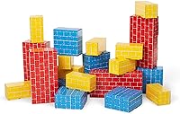 Melissa & Doug Jumbo Cardboard Building Blocks - 40 Extra-Thick Pieces in 3 Sizes for Toddlers Ages 2-5