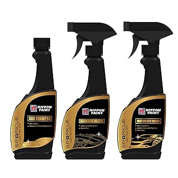 Nippon Paint Sparkle Car Combo Kit (Waterless wash250ml, Car Shampoo 250ml, Dashboard Dresser 250ml)