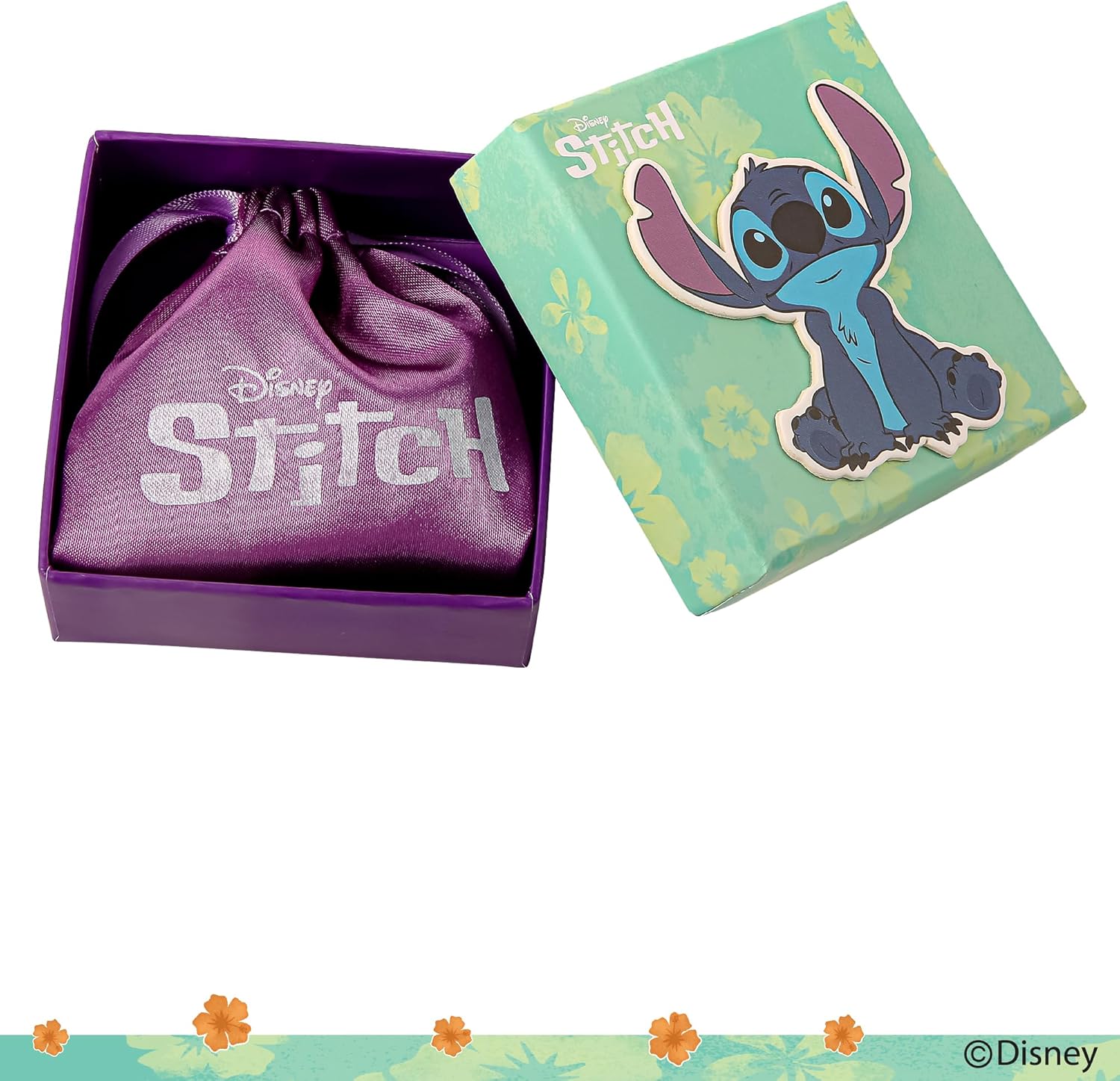 Disney Lilo & Stitch Hoop Earrings for Women – Officially Licensed Enamel and Silver Flash-Plated Stitch Dangle Earrings