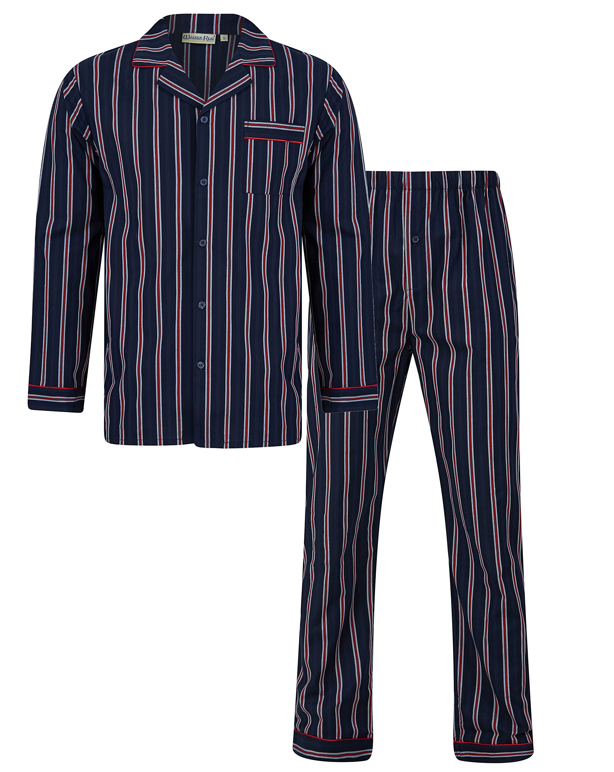 Herren Pyjama aus gewebtem Streifen mit 100% Baumwolle
