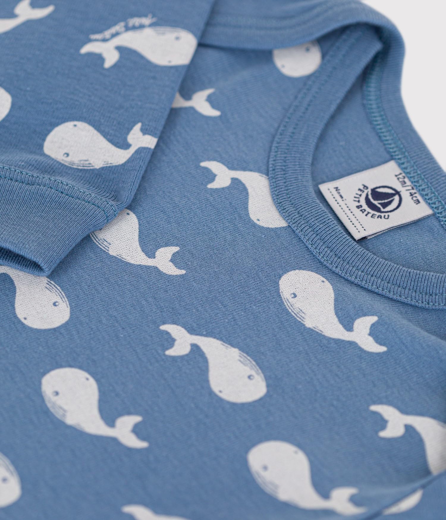 Petit Bateau A0buo Tutina Senza Piedi a Maniche Lunghe Unisex - Bimbi 0-24