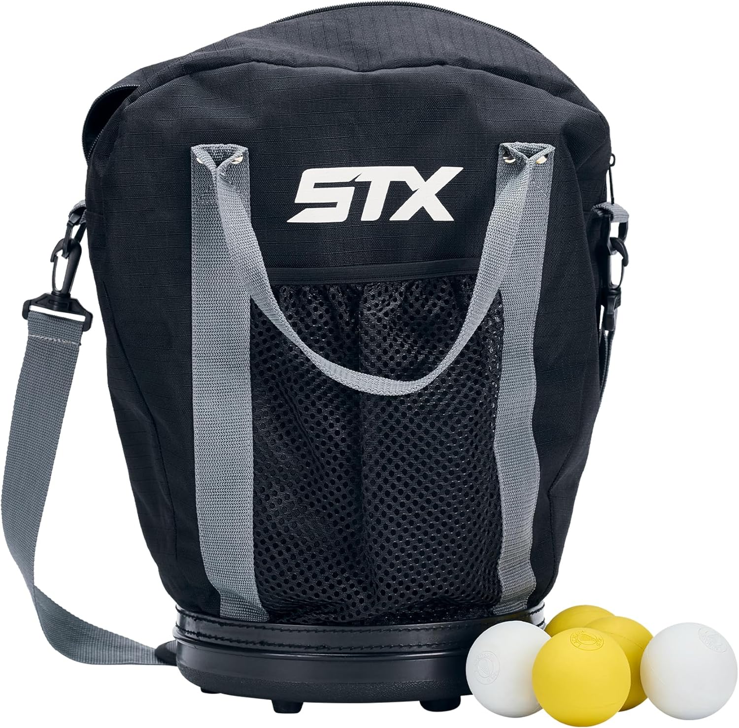 STX Lacrosse Bucket Ball Bag , Black - Multi Sport Ball Bag