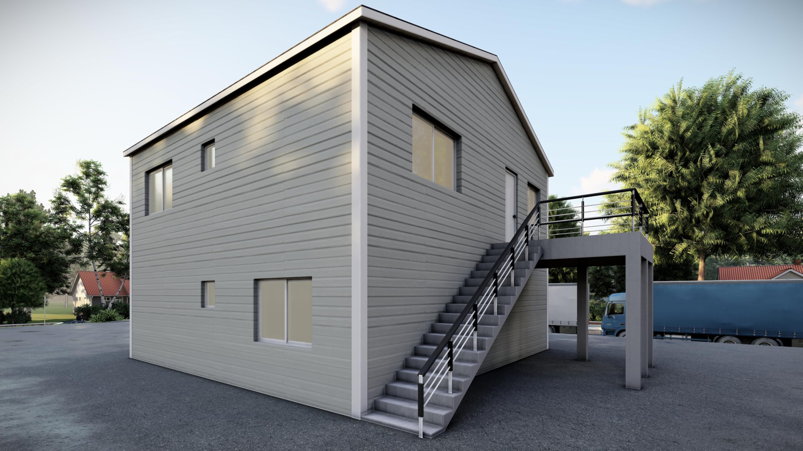 値下済 Duplex Custom Designed Cases70×30×67 Generic 30'x30' Two-Story Duplex House Plans - 2 Units, 2 Bedrooms
