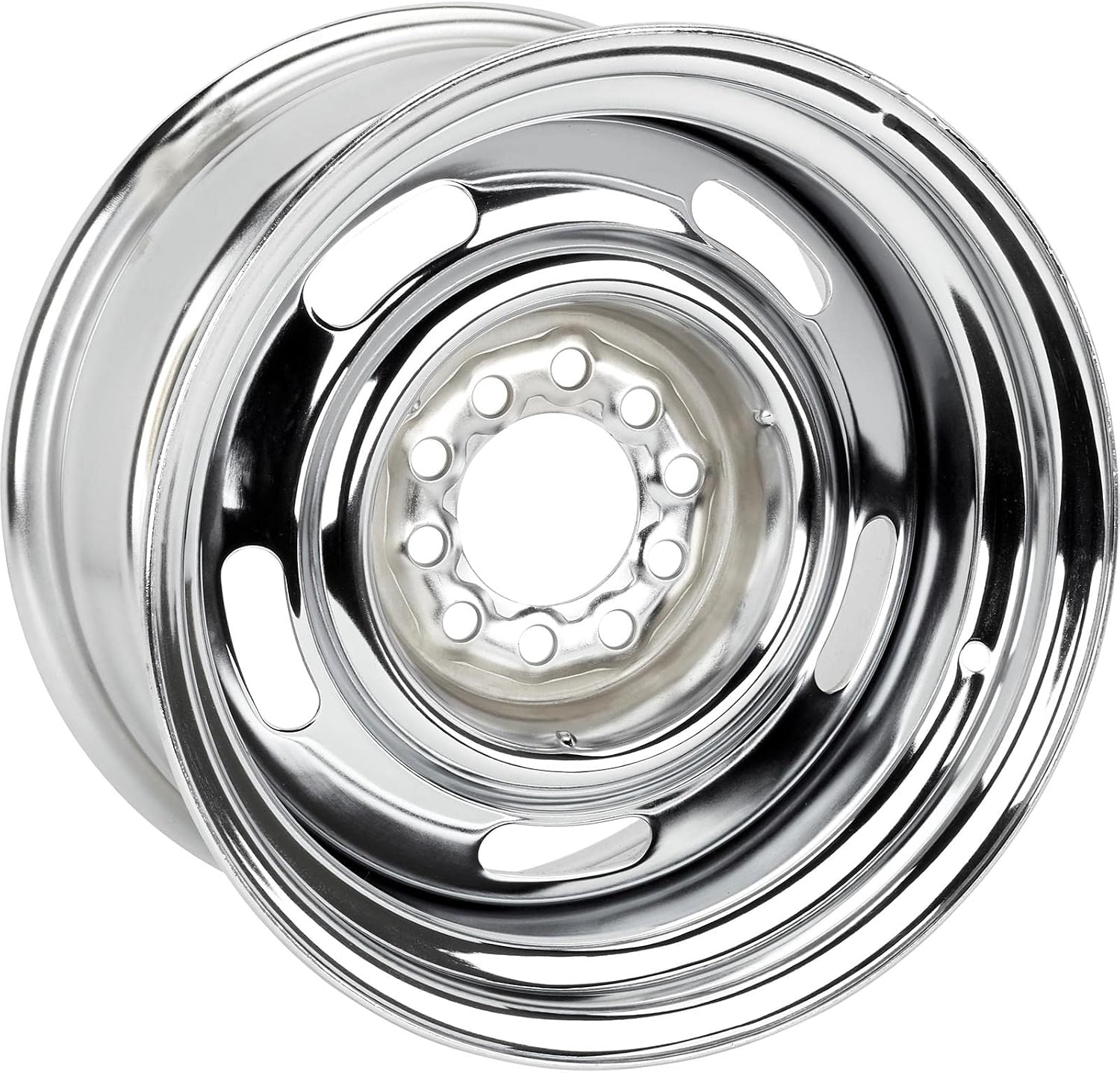GM Rally Dual Pattern, 4.5"-4.75" Silver 15x4