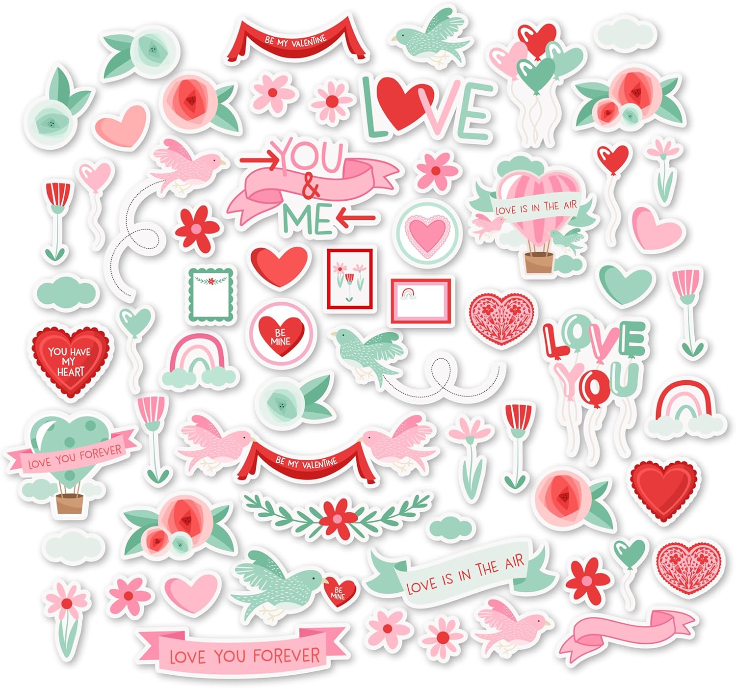 Miss Kate Cuttables Paper Die Cuts Love You for Valentines Day I