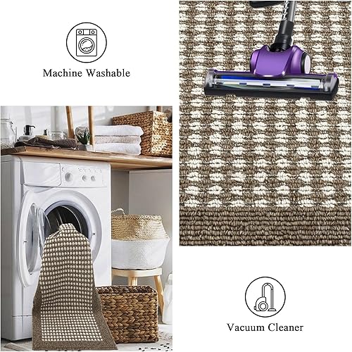 Miniatura 7 de Alfombra antideslizante de 20 x 59 pulgadas, para entrada de granja, lavable, absorbente de agua, para decoración de habitación, baño, pasillo,