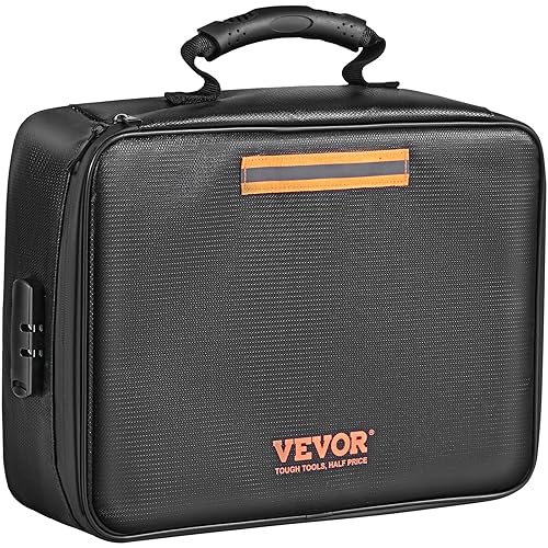 Miniatura 9 de VEVOR Caja de documentos ignífuga, bolsa de documentos ignífuga con cerradura de 2000 , caja de archivos ignífuga e impermeable de 3 capas de 14.17