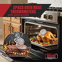 Vista 4 de AWLKIM® Paquete de 3 Termómetros de Carne para Cocinar - 1 Paquete Termómetro Digital de Lectura Instantánea para Alimentos y 2 Paquetes