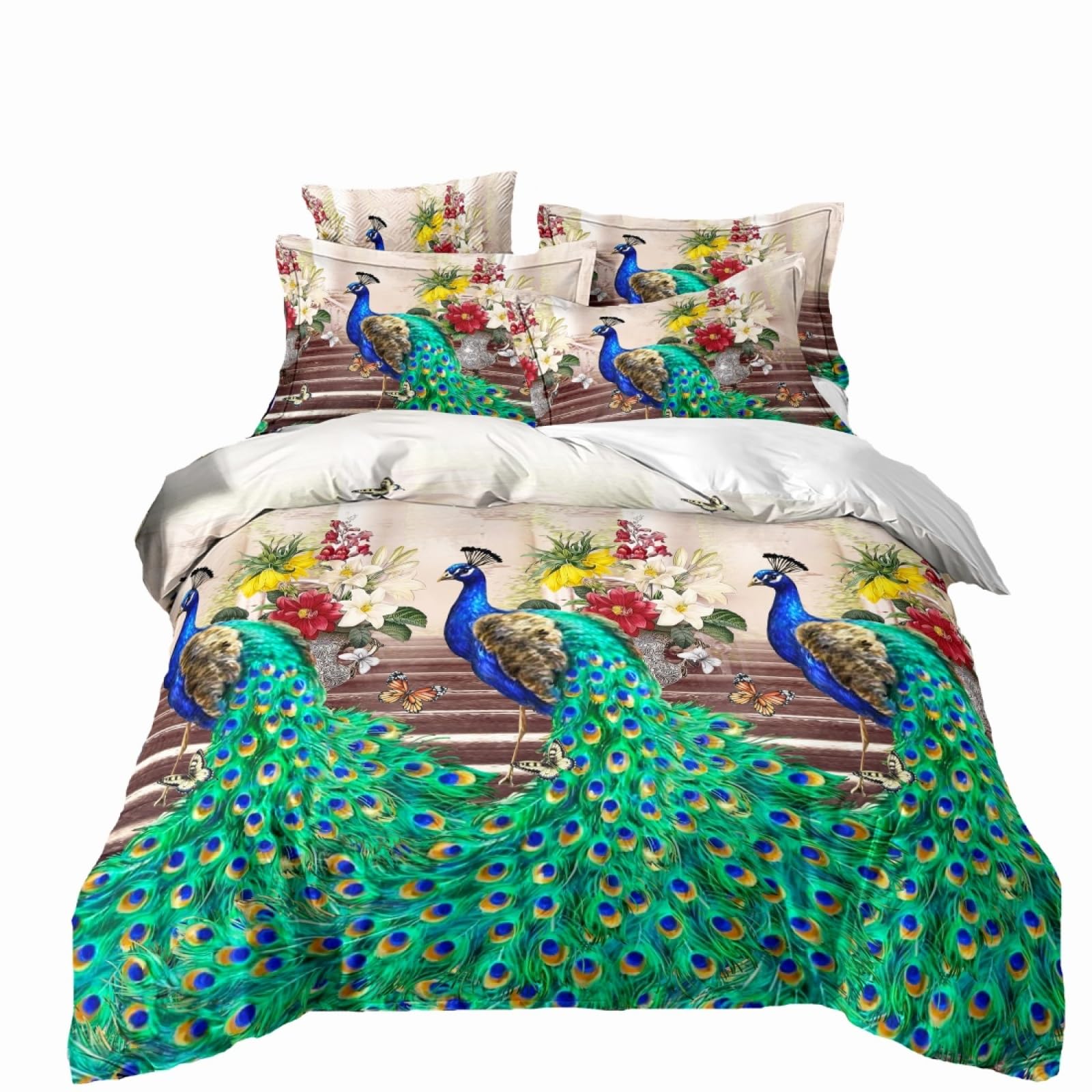 Super King Size Duvet Cover Sets Peacock Green Insect Super King Bedding