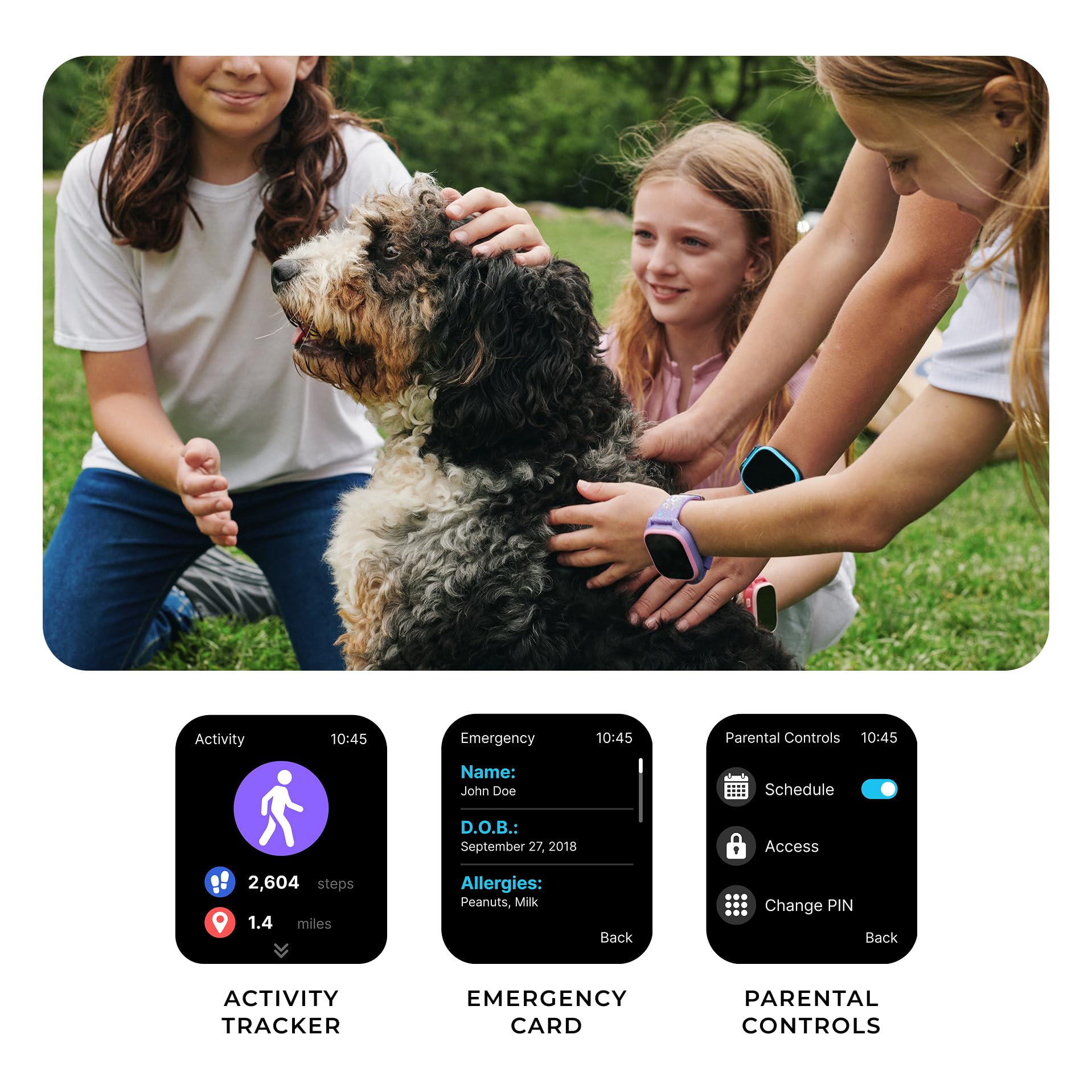 PlayZoom 4 Kids Smartwatch, Educational Tech Toy – 25+ Games, Selfie Camera, Audiobooks, Step Tracker, Water‑Resistant, Parental Controls, Long Battery, Ages 4‑12, Fuchsia Pink