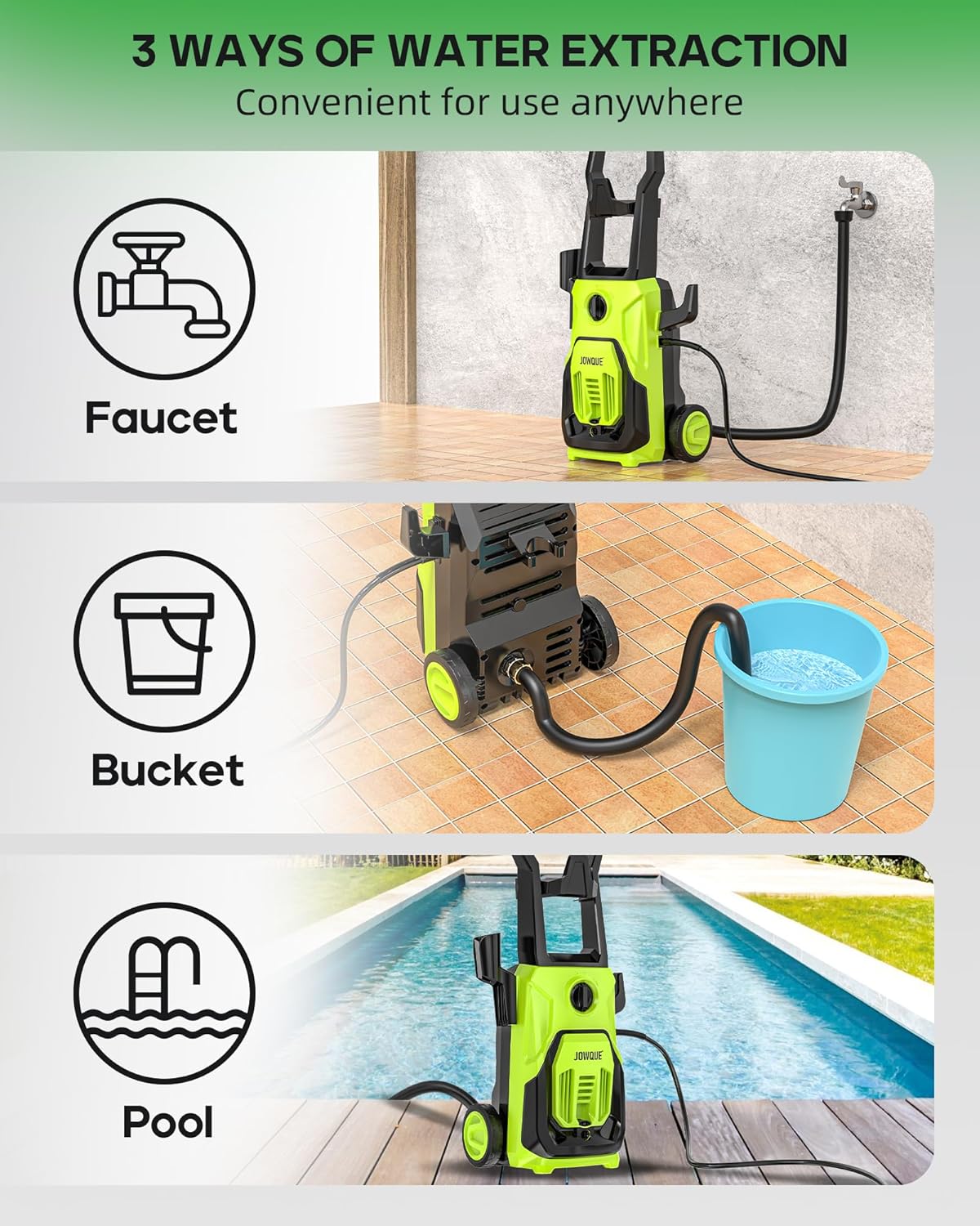 BLACK AND GREEN Electric Pressure Washer 4800 PSI 2.8 GPM, Power Washers Electric Powered with 4 Nozzles and Foam Cannon, High Pressure Cleaner Machine for Cars, Patio, Driveway, Home Cleaning