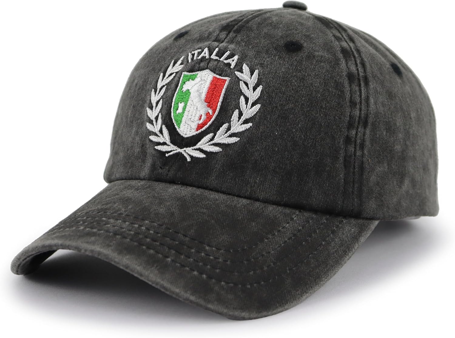 Italy Italia Italian Map Flag Hat for Men Women, Adjustable Embroidered Cotton Golf Baseball Cap - Image 2
