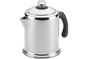 Farberware Yosemite 12-Cup Stainless Steel Camping Coffee Percolator