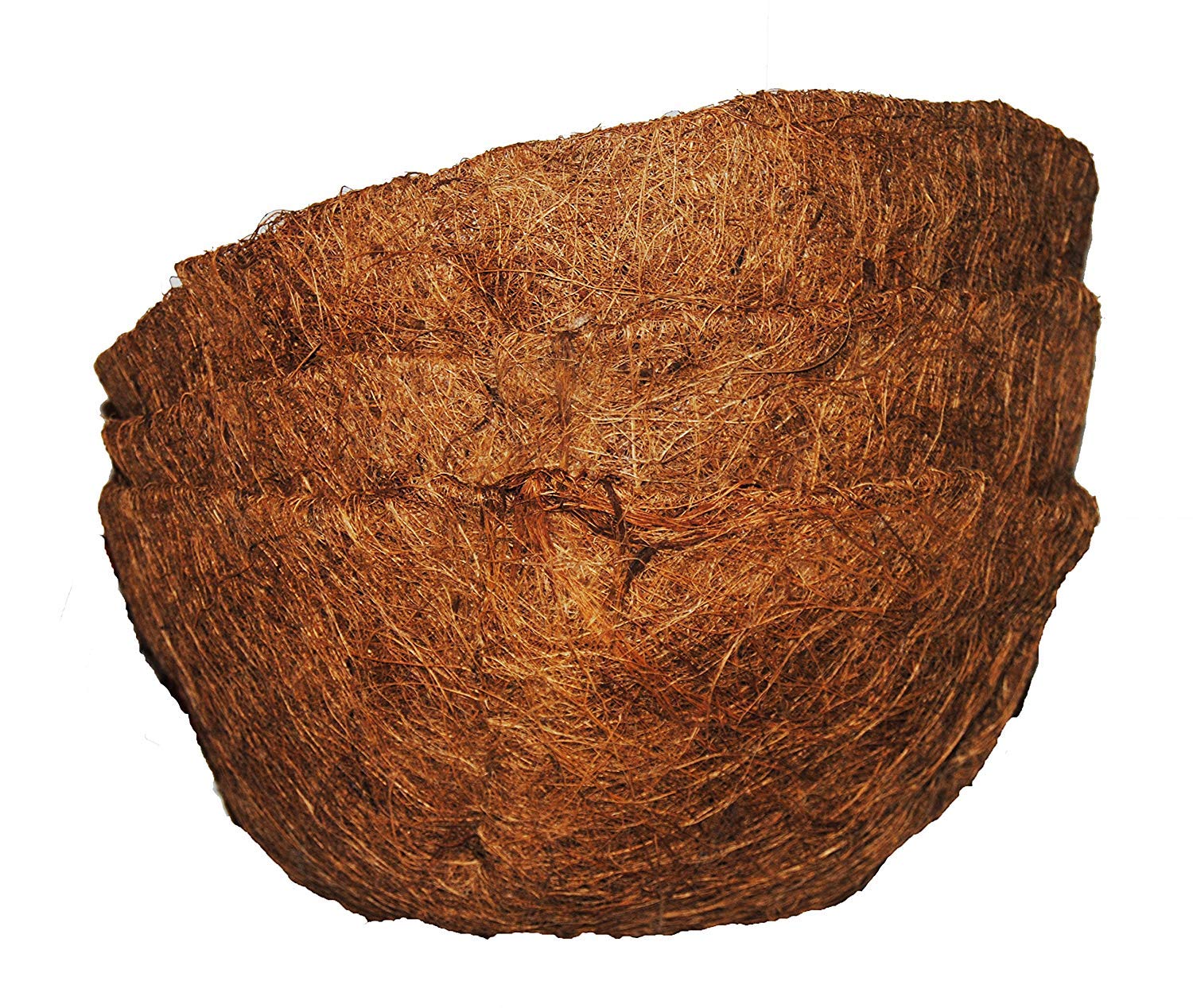 Basket Shaped Coco Fiber Replacement Liners 10 inch (3pk)
