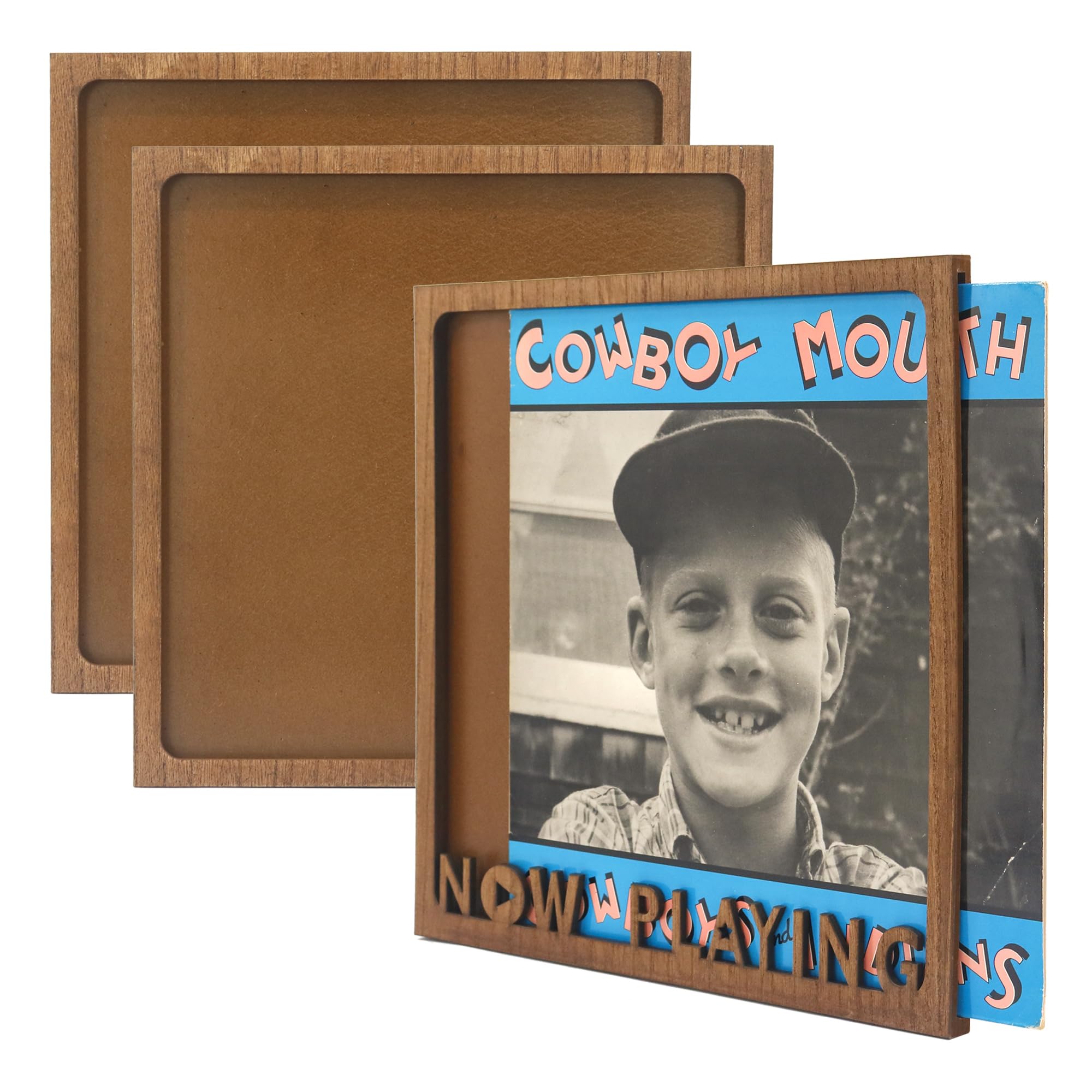 Cadres de rangement disques vinyles marron FramePro pour exposition murale