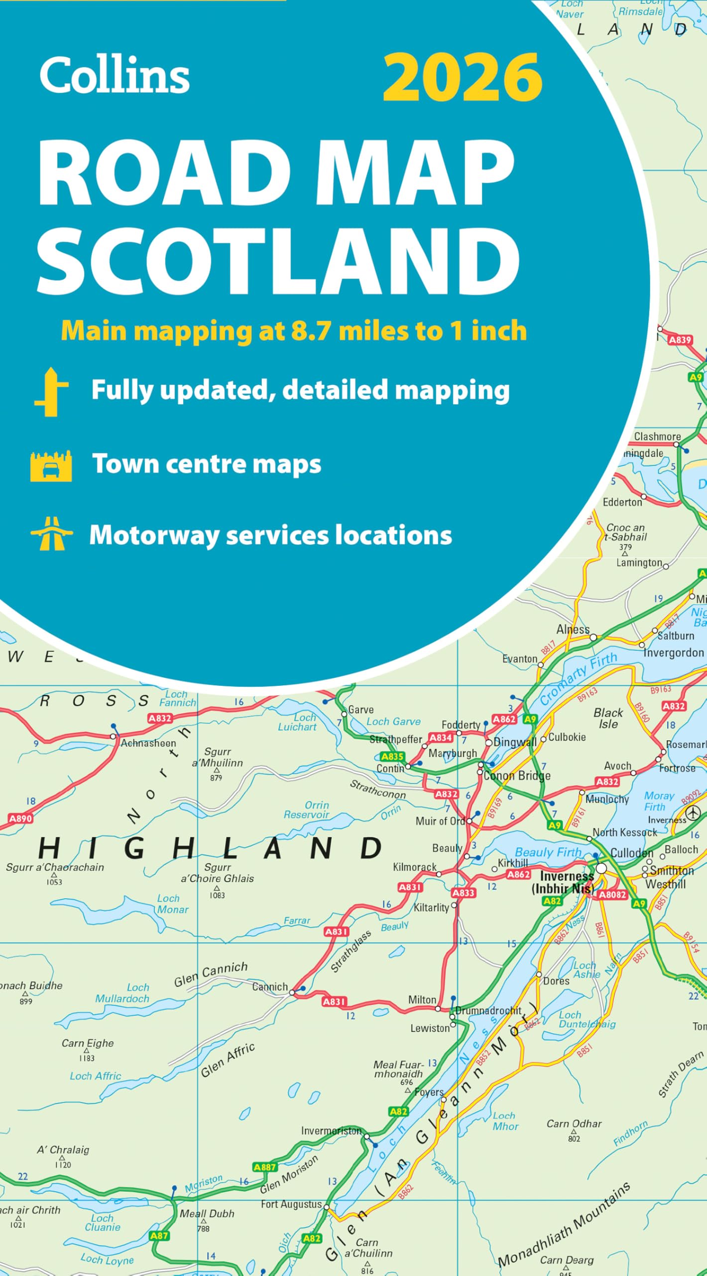 2026 Collins Road Map of Scotland: Folded Road Map (Collins Road Atlas)