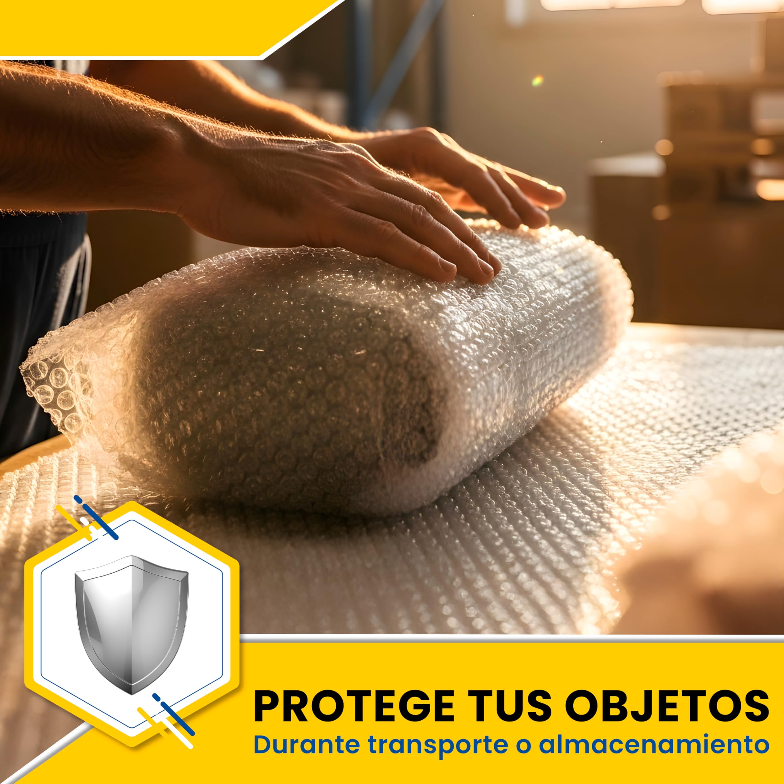 Rollo de Papel Burbuja (50cm x 100m) | Ideal para Protección de Mudanza y Transporte | Papel Burbujas Embalaje Mudanza | Rollos Plástico Varias Medidas