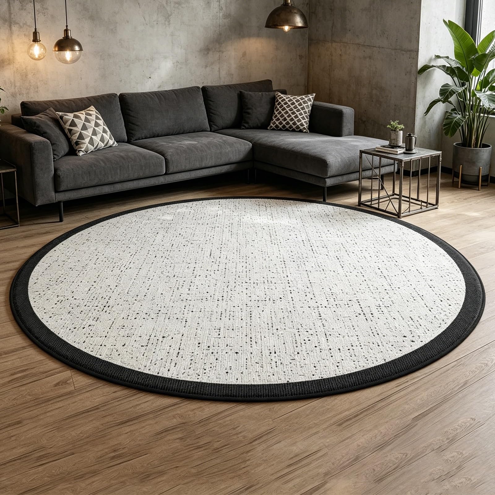 Alfombrilla redonda con calefacción para crear un rincón cálido de lectura en el suelo del salón