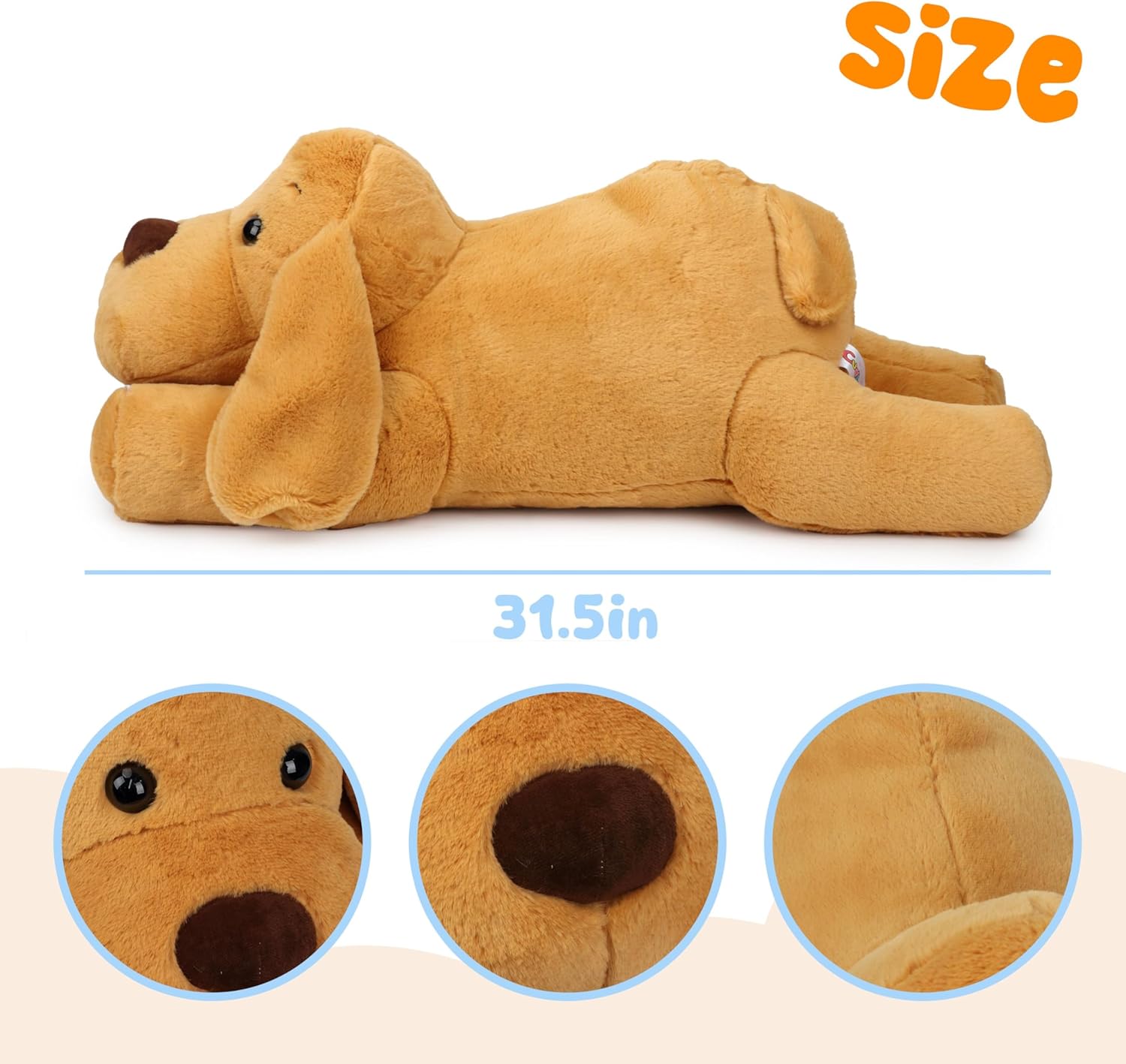 Dog Stuffed Animal, Giant 32" Stuffed Puppy,Large Soft Plush Toy Birthday Party Gifts for Kids Girls Boys - Image 3