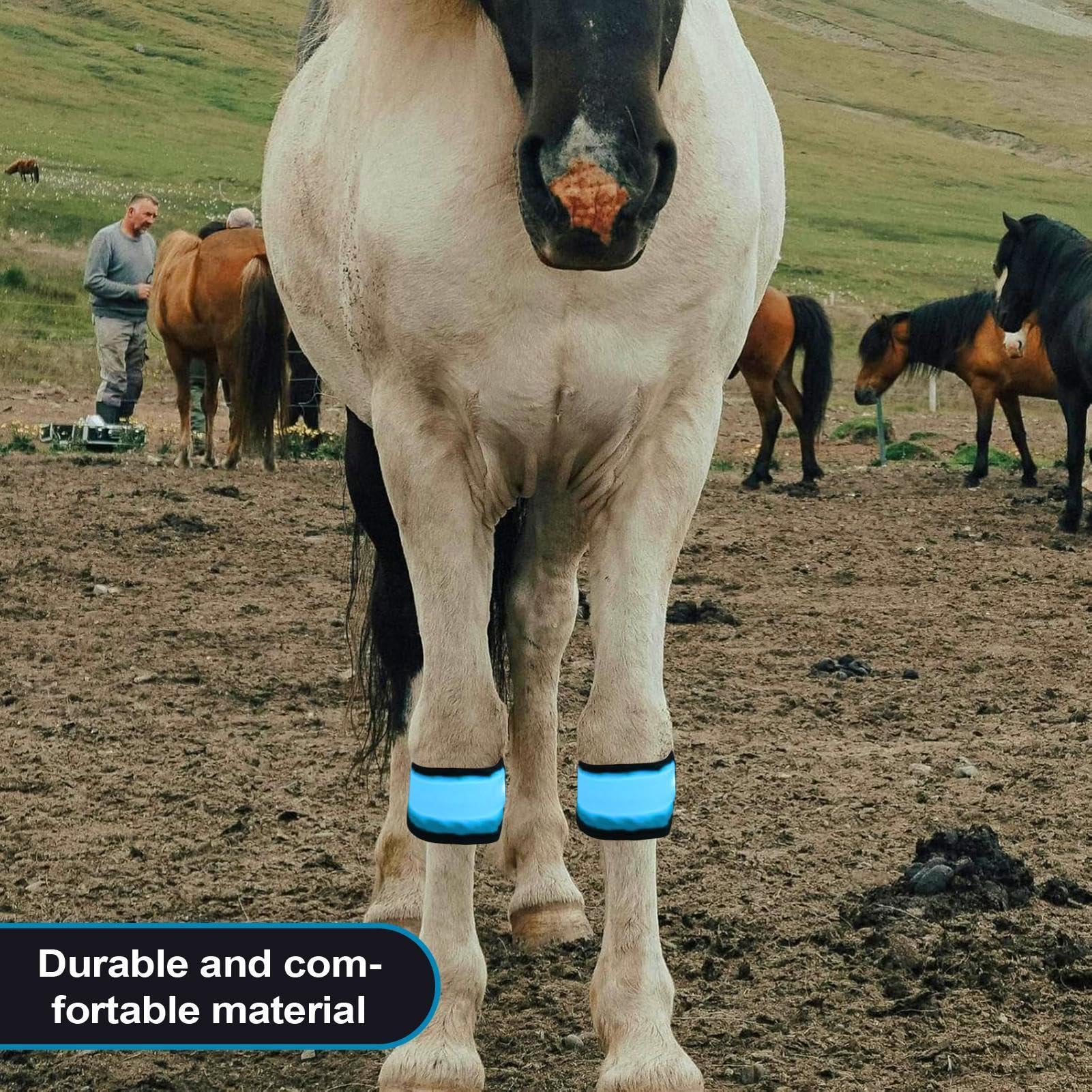Lot De 4 Sangles LED Pour Jambes De Cheval – Rechargeables USB – 3 Modes D'éclairage – Visibilité Nocturne – équitation Et Défilés