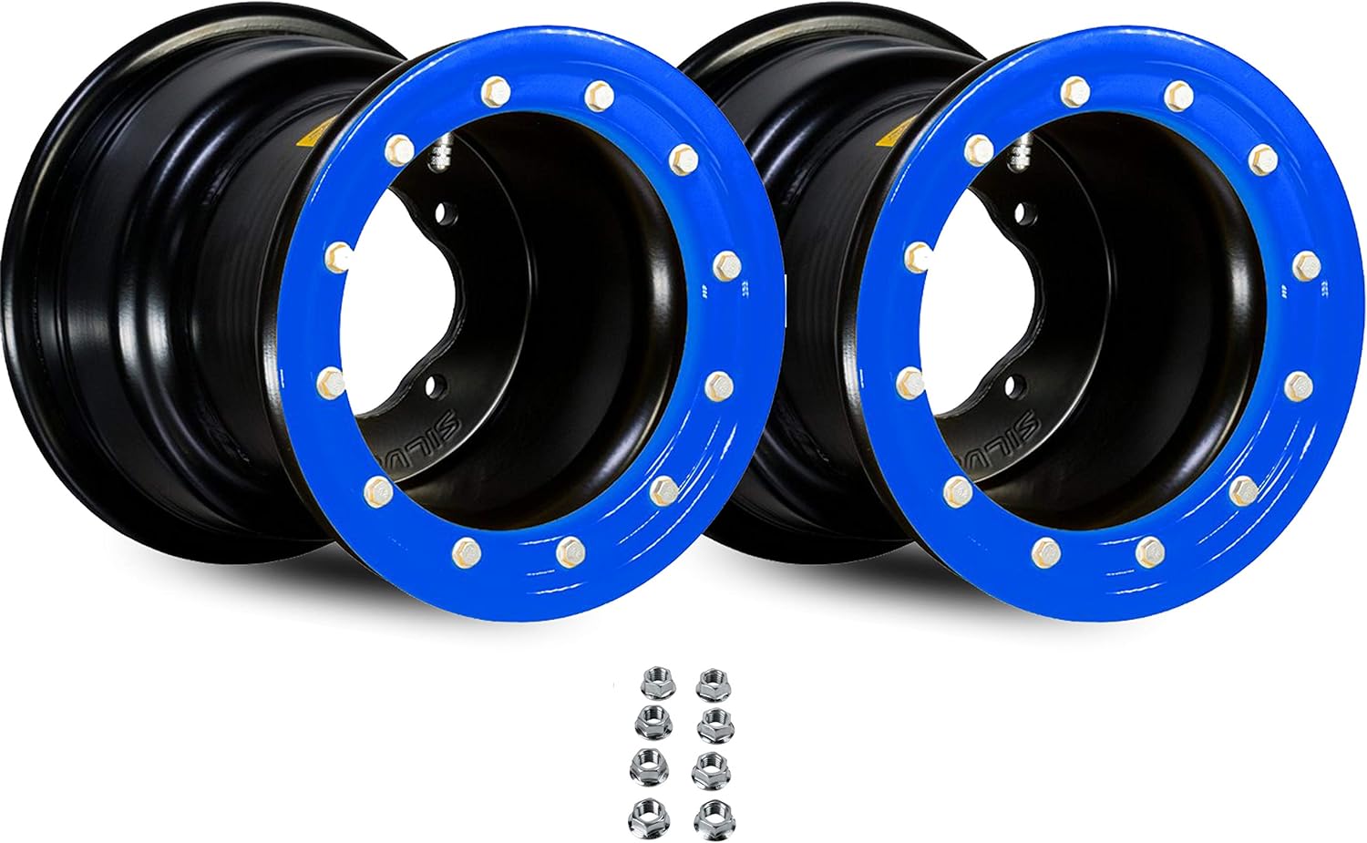 Set Of 9x8 3 5 4x110 Beadlock Goldspeed Silver Tec Atv Wheel Rim With Oem Lug Nuts For Honda Trx 250 250ex 250r 250x 300 300ex 400ex 450r Blue Amazon Co Uk Automotive